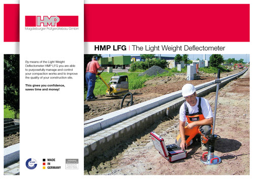 HMP LWD - Light Weight Deflectometer - brochure HMP LFG Prospekt, DE