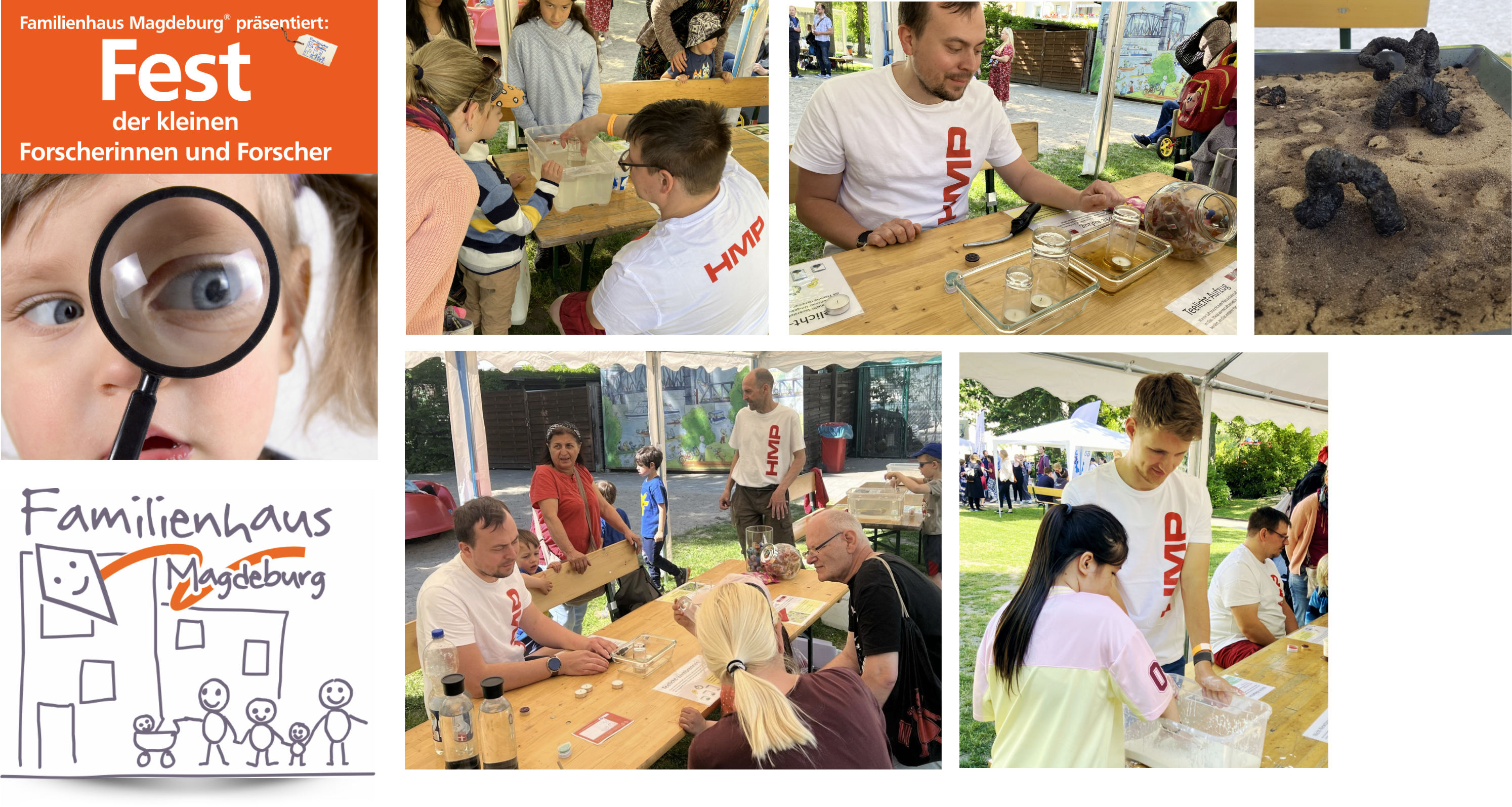 HMP-Experimente-Team auf dem Fest der kleinen Forscherinnen und Forscher HMP-Experimente-Team auf dem Fest der kleinen Forscherinnen und Forscher