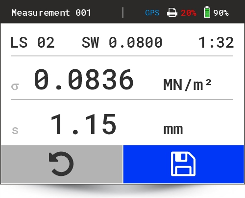 HMP PDGpro - display - save measurement 02