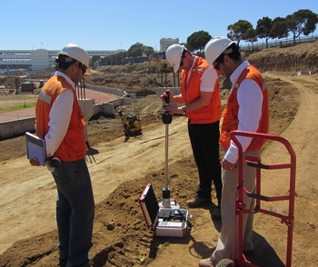 Chile - quality assurance by means of the HMP LFG, construction of the new soccer stadium in Valparaiso