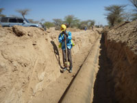 Hargeisa, Somalialand - Städtische Wasserbau-Behörde vertraut beim Rohrleitungsbau auf das Leichte Fallgewichtsgerät HMP LFGpro