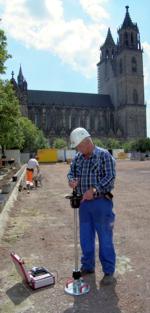 cathedral of magdeburg dynamic plate load test with the light weight deflectometer hmp lfgpro